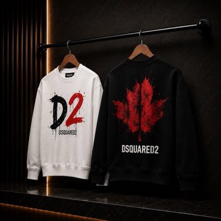 DSQUARED2 Sudadera D2 Hoja de Arce Negra
