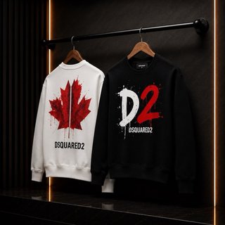 DSQUARED2 Sudadera D2 Hoja de Arce Negra