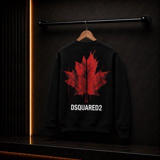 DSQUARED2 Sudadera D2 Hoja de Arce Negra