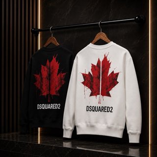 DSQUARED2 Sudadera D2 Hoja de Arce Negra