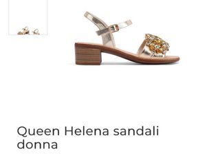 Sandalias doradas QUEEN HELENA con pedrería