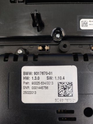 Mando del climatizador bmw 1678 931767001 5 serie