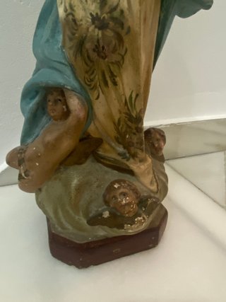 Escultura Inmaculada Antigua Estuco