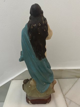 Escultura Inmaculada Antigua Estuco