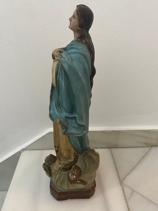 Escultura Inmaculada Antigua Estuco