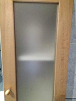 Espelho de WC em Madeira e Vidro