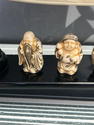 Escultura decorativa curvada tallada a mano vintag