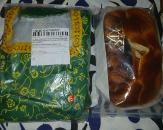 Fato de Cosplay Princesa Fiona (Shrek) + Peruca