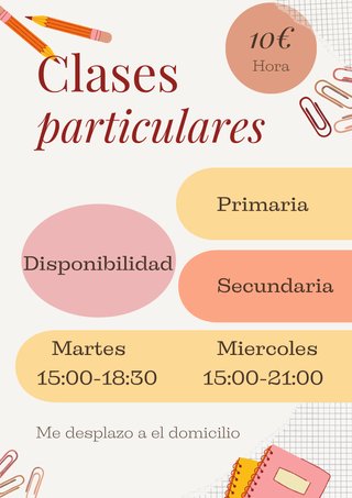 Clases particulares de primaria y ESO en Mostoles