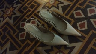 ZARA Tacones Beige Slingback Puntiagudos