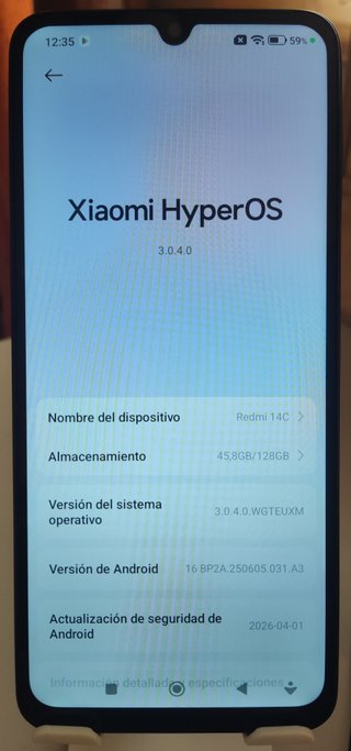 Smartphone "XIAOMI Redmi 14C" negro brillante