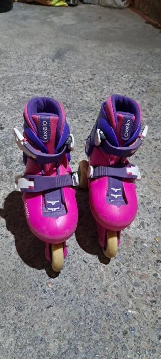 Patines Oxelo Talla 26-28 Rosa/Morado