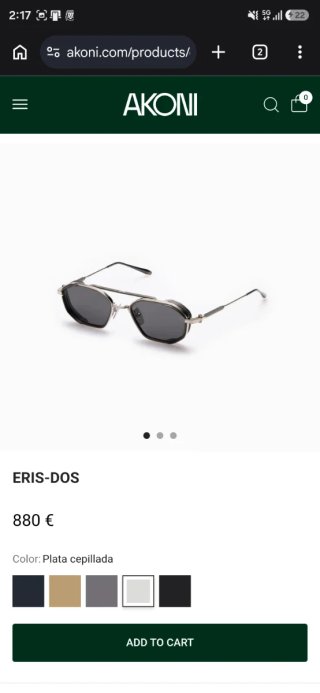 Gafas de sol AKONI doradas y grises