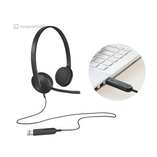 Auriculares Logitech H340 con Micrófono, Negro