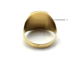 sello oro 18k con piedra con circonita,onix
