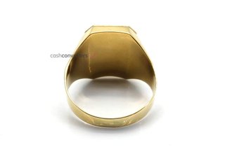 sello oro 18k con piedra con circonita