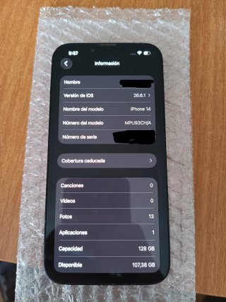 iPhone 14 128GB Medianoche - Batería 89%