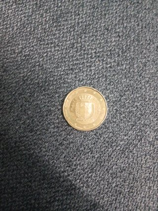 Moneda 20 céntimos Malta 2008 error y la F abajo
