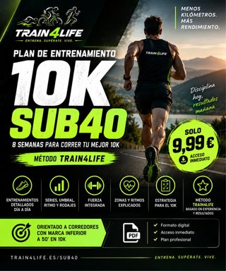 ️ Plan 10K SUB40 | Entrenamiento 8 semanas | 9,99€