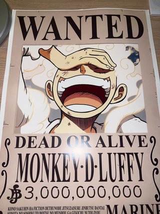 Póster Wanted Monkey D. Luffy Dead or Alive