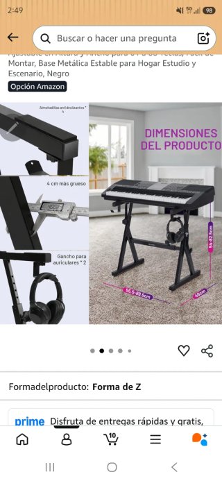 Teclado Yamaha PSR-E383 con soporte y banco