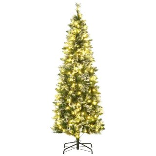 Árbol Navidad Nevado con Luces LED