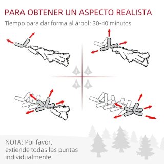 Árbol Navidad Nevado con Luces LED