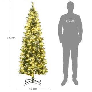 Árbol Navidad Nevado con Luces LED