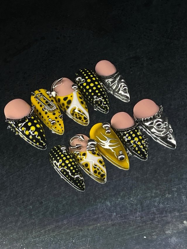 Uñas Press On Nails Personalizadas Hechas A Mano