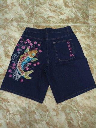Bermuda vaquera bordada pez Talla S, M y L