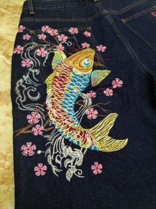 Bermuda vaquera bordada pez Talla S, M y L