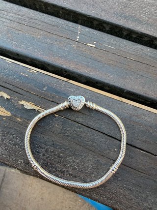 Pulsera Pandora Corazón Plata Talla 18 cm No caja