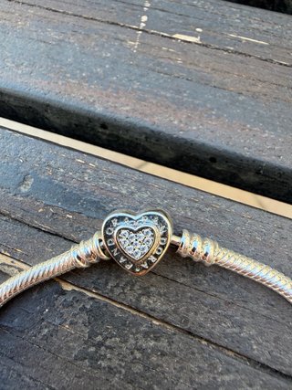 Pulsera Pandora Corazón Plata Talla 18 cm No caja
