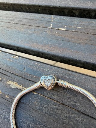 Pulsera Pandora Corazón Plata Talla 18 cm No caja