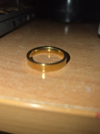Anillo dorado acero inoxidable