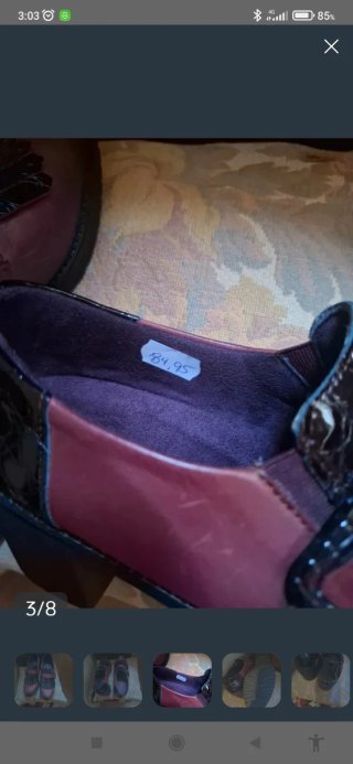 Chollo Zap. Pitillos39Piel- charol Oxford Granates