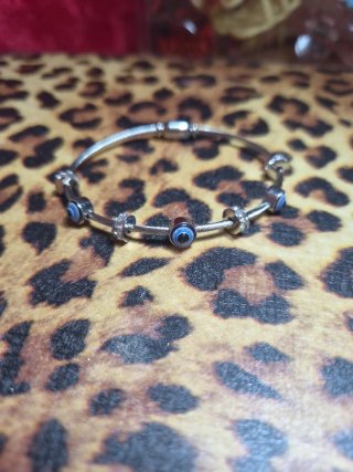 Brazalete Ojo Turco Plateado