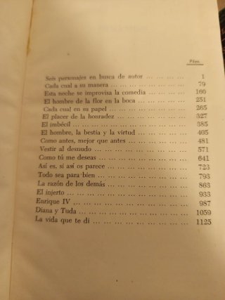 Libro Obras completas de Luigi Pirandello (1958)
