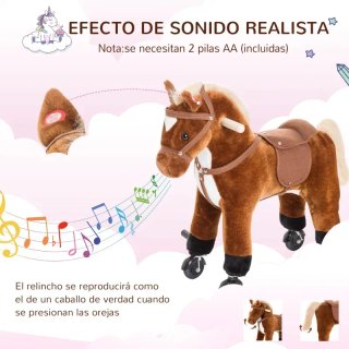 Caballo balacín marrón