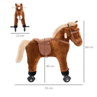 Caballo balacín marrón