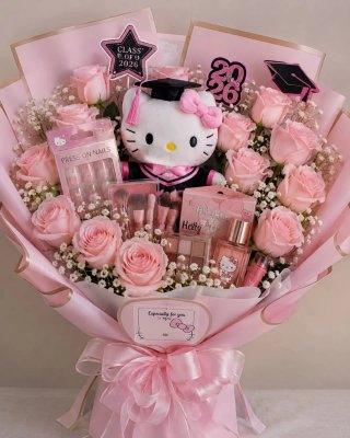 Ramo Hello Kitty Flores y Maquillaje