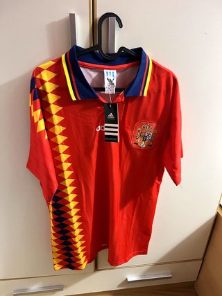 Polo Futbol Retro Adidas Rojo Talla M
