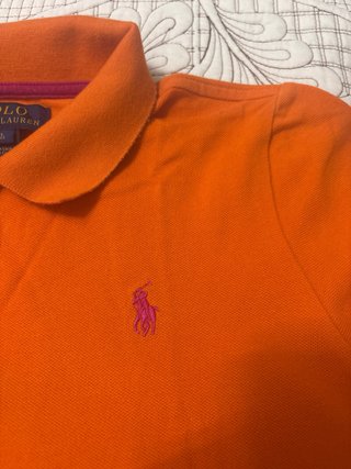Polo Ralph Lauren Mujer Naranja Elástico