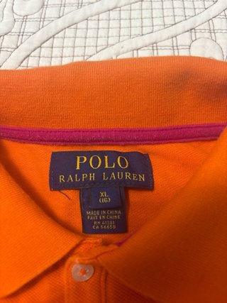Polo Ralph Lauren Mujer Naranja Elástico