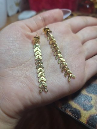 Pendientes dorados acero inoxidable
