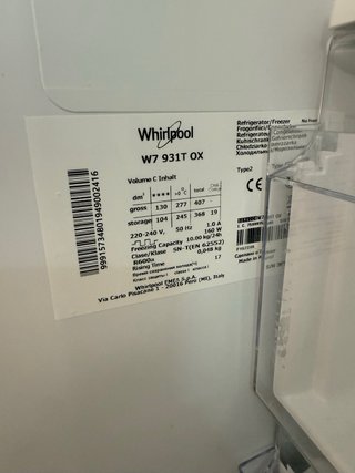 Nevera Whirlpool Acero Inoxidable