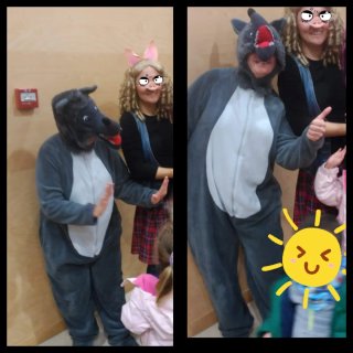 Disfraz de Lobo y Adultos Talla Única.