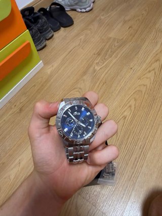 Reloj Lotus Azul y Plateado