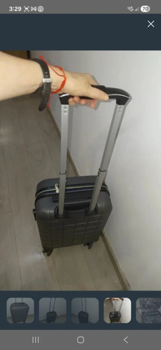 Maleta pequeña 4 ruedas gris