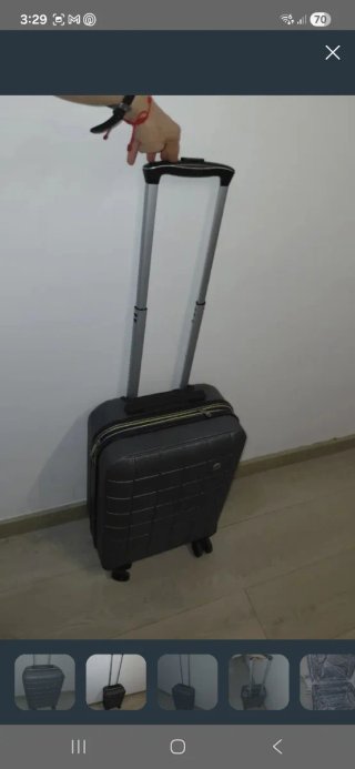 Maleta pequeña 4 ruedas gris